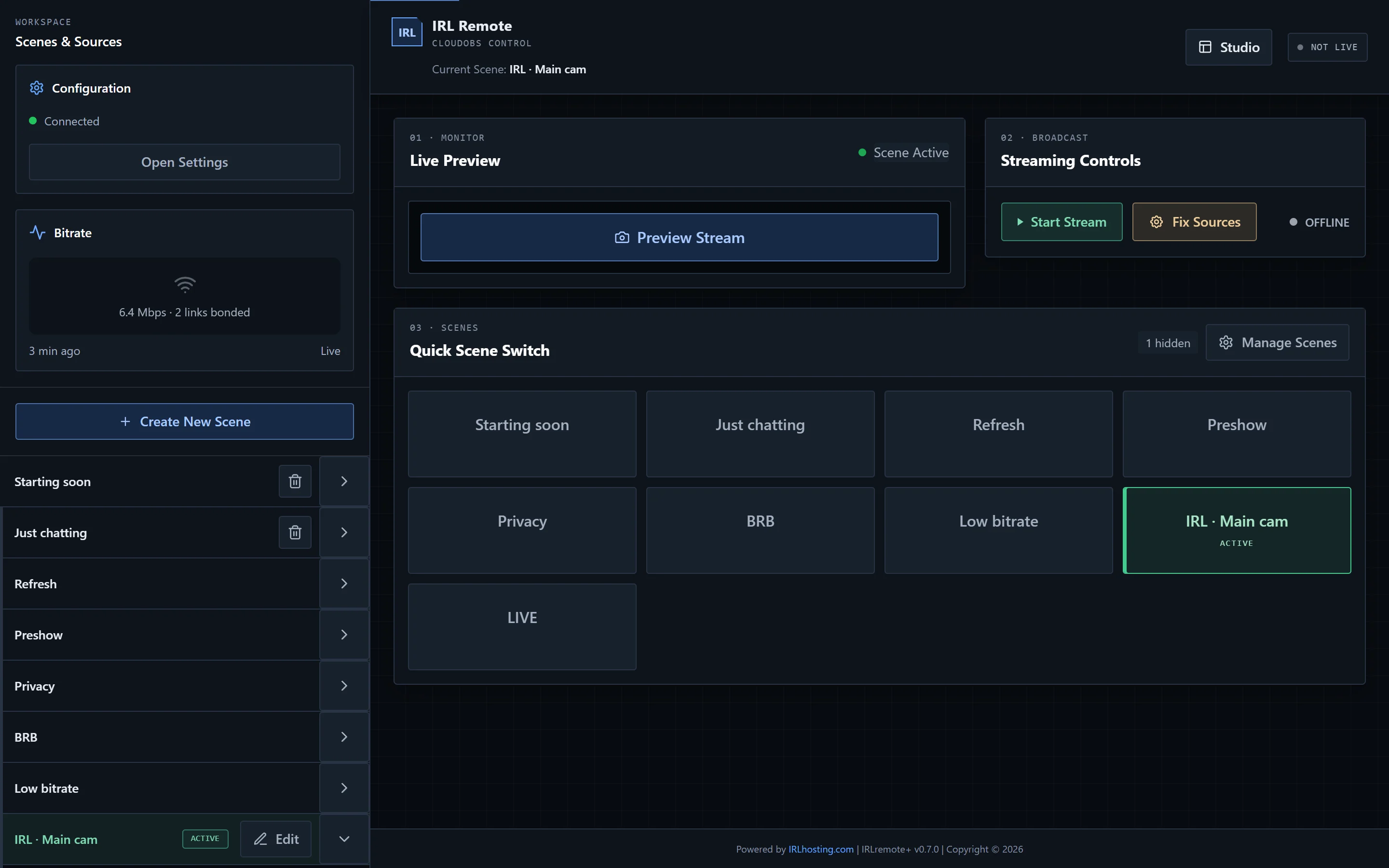 IRLremote on a desktop browser