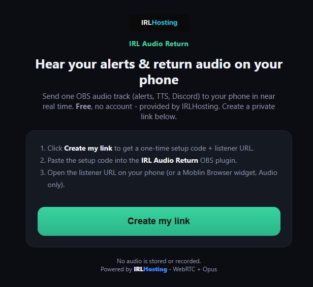 Audio Guide Return How to install and configure IRL Audio Return - Knowledgebase - IRLhosting
